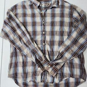 Arizona Jean Company Men's Brown Plaid Shirt